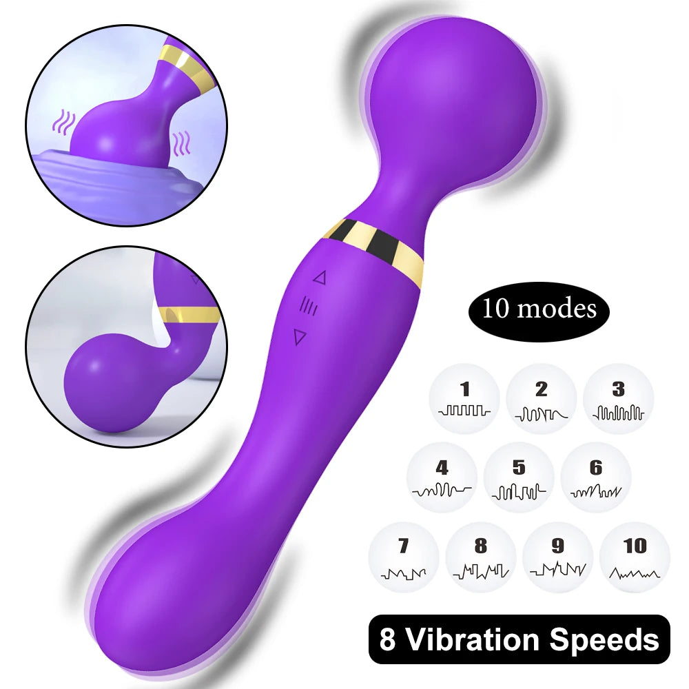 Powerful Vibrator for Women 2 Motors AV Magic Wand Massager Clitoris Stimulator Female Masturbation Dildo Sex Toy Adults Goods