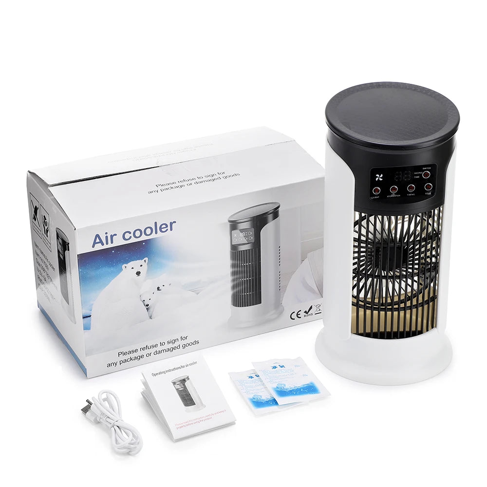 Air Conditioner Fan New Cooling Fan Home Desktop Office Humidification Refrigeration USB Timing Silent Cooling Fan