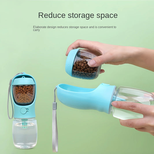 NEW Outdoor Travel Night Running Hiking Dog Cat Water Bottle Portable Pet Water Bottle with Food Container Outdoor Water Dispenser Leak Proof Water Bottles for Dogs