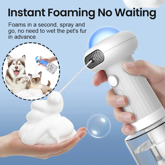 350ml IPX7 Water Resistant Pet Automatic Shampoo Soap Dispenser Cat And Dog Bath Foam  Electric Rechargeable Soap Dispenser