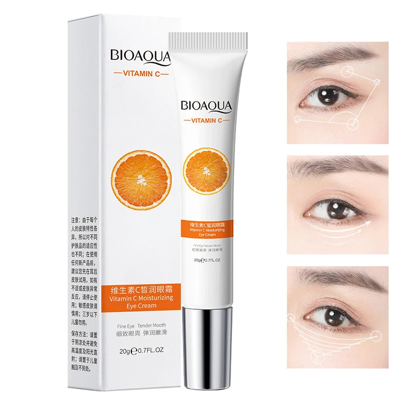 10pc Vitamin C Eye Cream Anti Dark Circles Moisturizing Eyes Contour Firming Beauty Eyes Skin Care Cosmetics