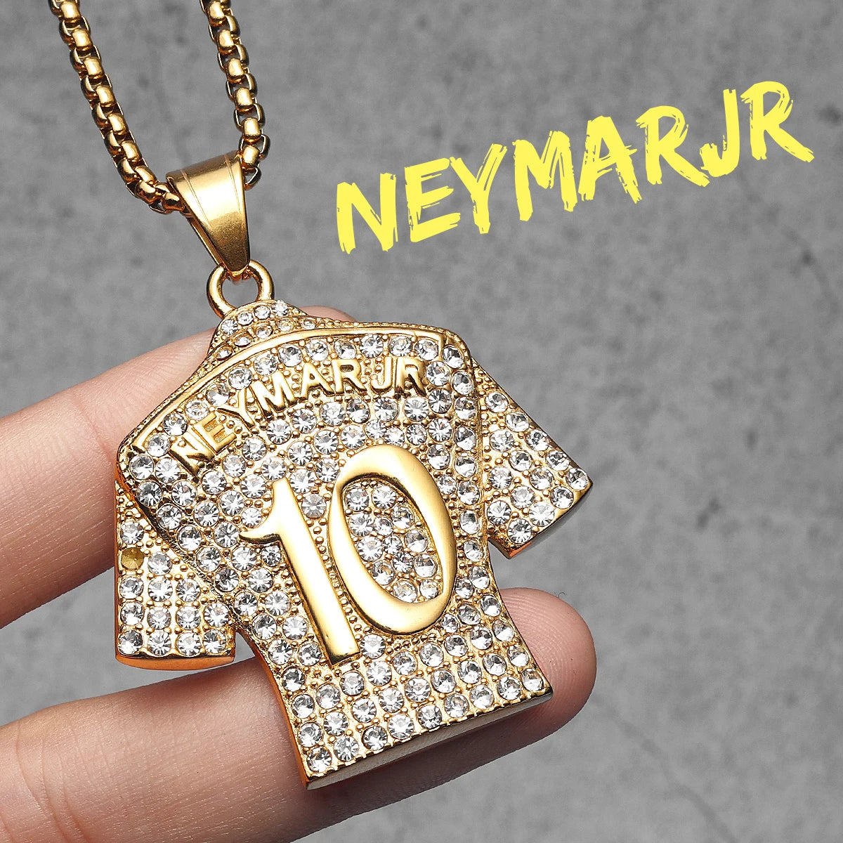 Messi Cristiano Ronaldo Neymar Mbappé Haaland Football Jersey Man Necklaces + Chain Stainless Steel Pendant Chain Jewelry Gifts