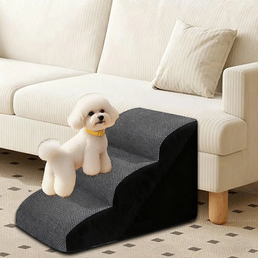 Dogs Cats 2/3/4 Step Dog Stair Cat Pet Ramp Ladder Washable Non Slip Removable Memory Foam Pet Stair Dog Ramp Multi Scene Available
