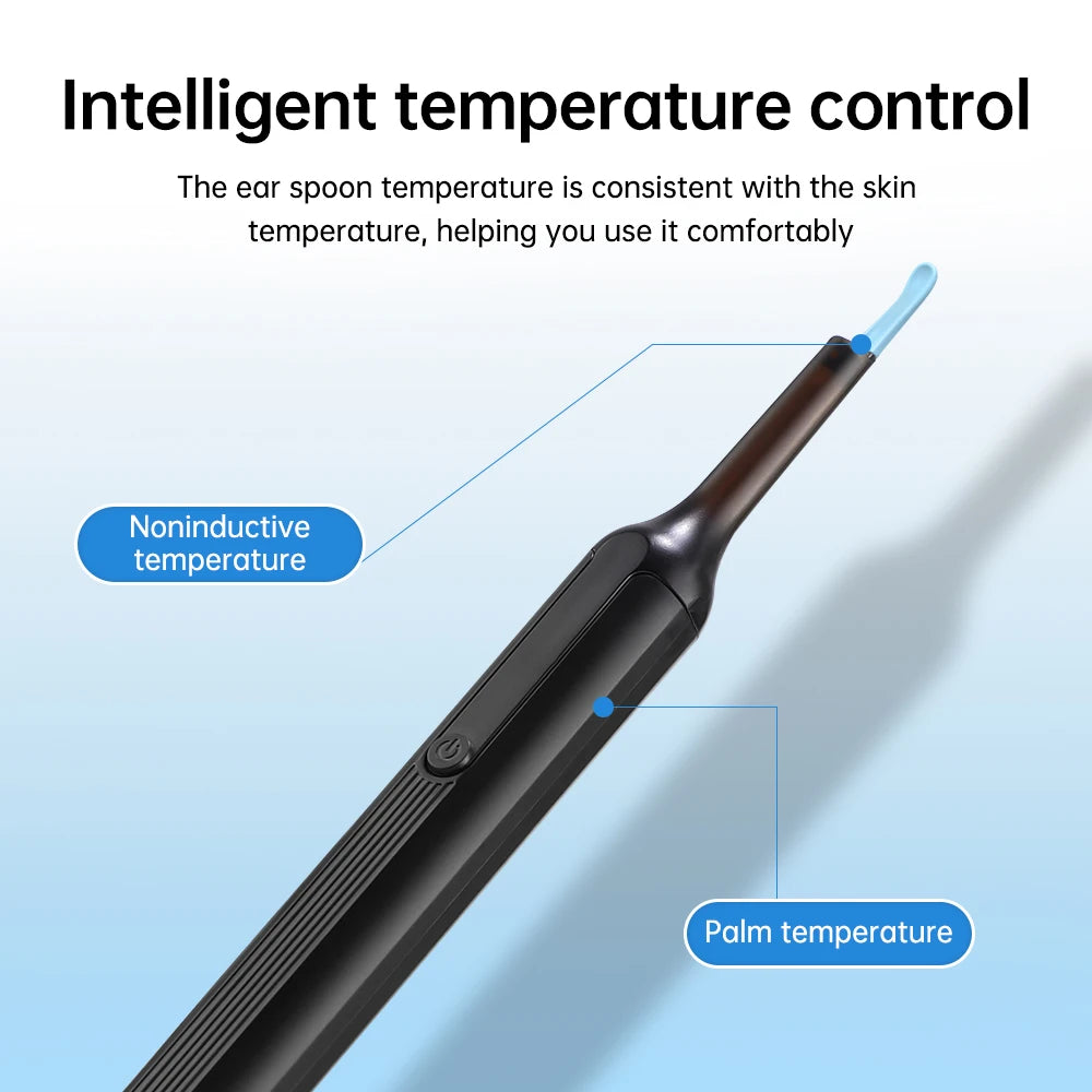 Wireless Smart Visual Ear Cleaner With Camera and APP Connection 6 LED Lights 3.0mm Lens Ear Wax Removal Endoscope Otoscope Type C Charging Tool Health Care Ear Cleaner Kit