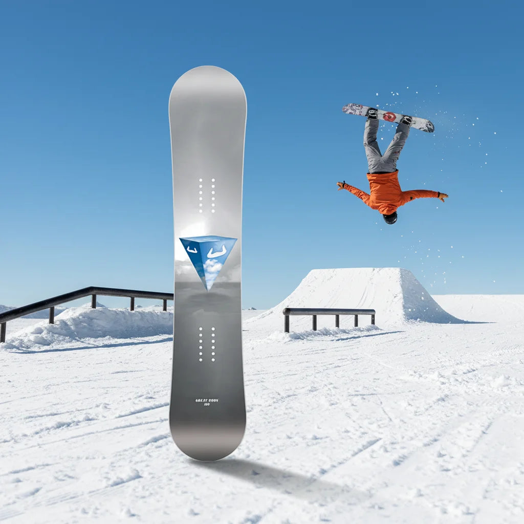 Adults Professional Innovative Asymmetrical Hem Design Cross Country Top Quality Ski 3D Printed Carbon Fiber Poplar Wood All Mountain Skateboard Winter Sports Supplies