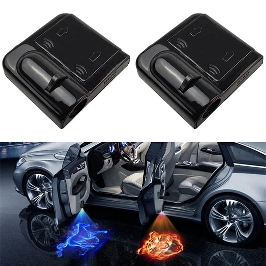 12 Car Types 2PCS/Lot Led Car Door Welcome Laser Projector Blue Horse Logo Ghost Shadow Night Lights Car Accessories Kits
