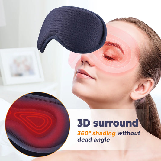 NEW Electric Steam Eye Massager Sleeping Mask Heated Eye Resistant Remover Eye Temperature Massage Relieve Fatigue Office Eye Shade Ladies Beauty Salon Spa Supplies
