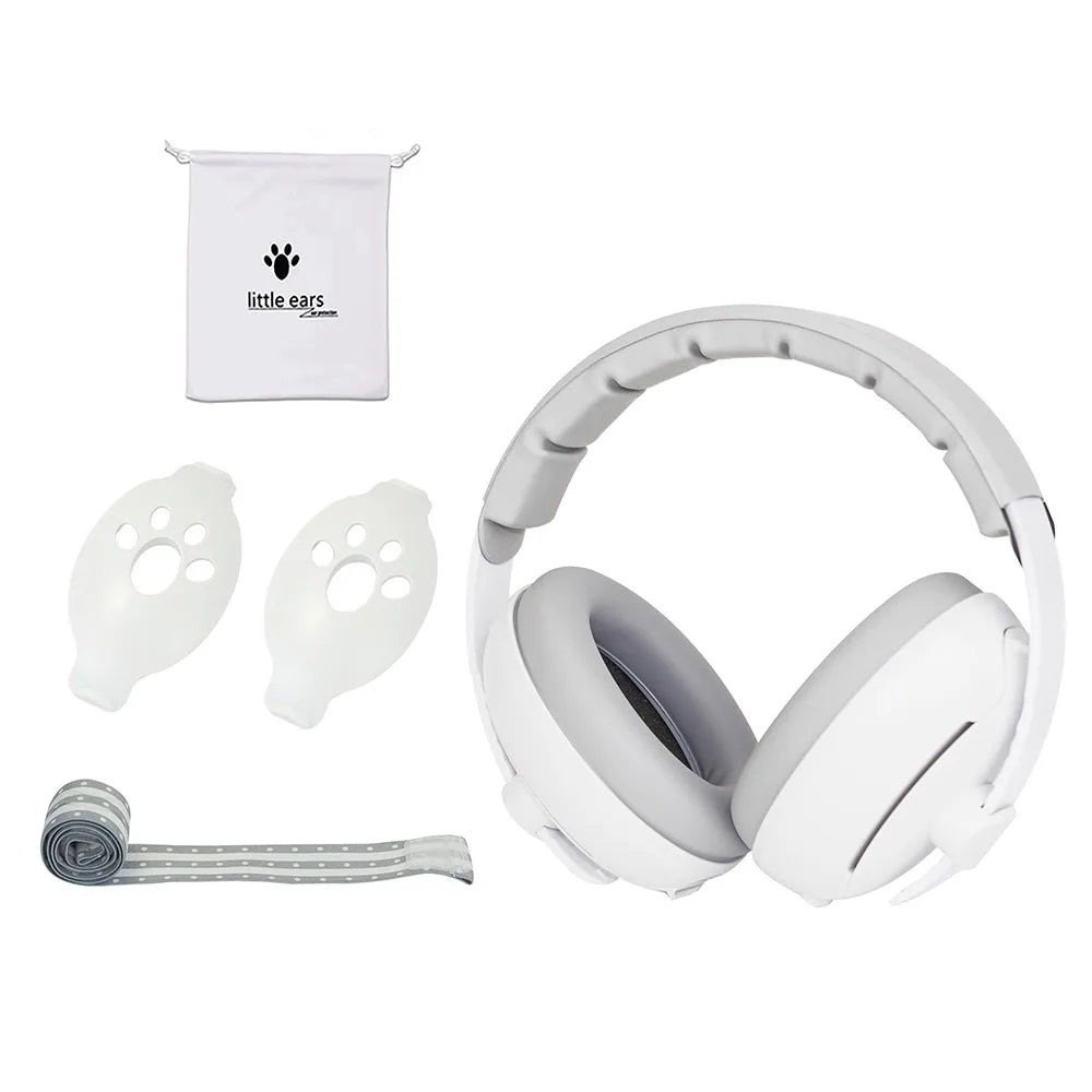 NEW Set Convertible Design 2-in-1 Baby Infants Ear Muffs Adjustable Band Comfortable Noise Cancelling Headphones Noise-Proof Sleep Improvement Outdoor Sport Games Events Travel Headset Baby Care Supplies