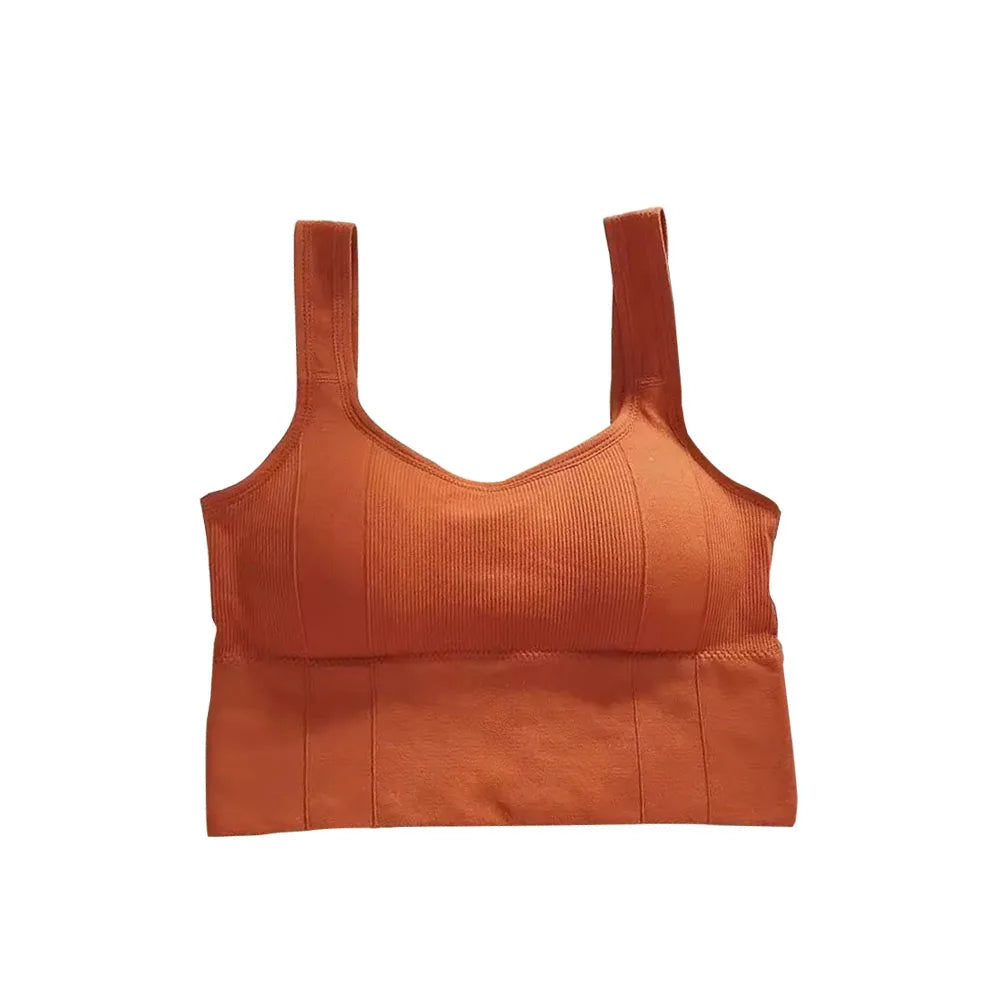 NEW Arrivals 8 Colors Breathable Sports Bra Anti-Sweat Fitness Build-In Tops Women Seamless Yoga Bra Shockproof Crop Top Push Up Sport Bra Gym Girls Workout Tops