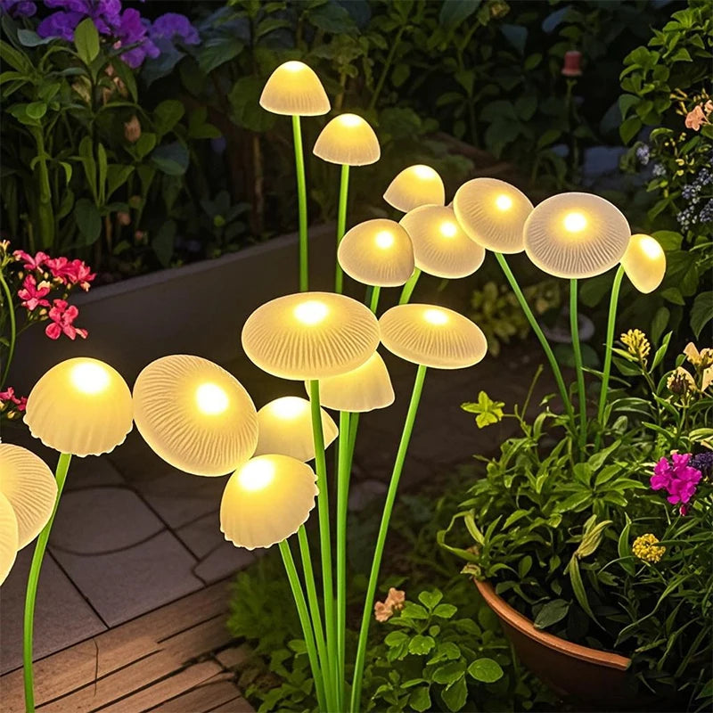 NEW 3PCS Set Solar LED Jellyfish Sway Lights Garden Decor Waterproof Outdoor Solar Pathway Light For Patio Balcony Yard Flowerbed Home Outdoor Garden Decoration Supplies