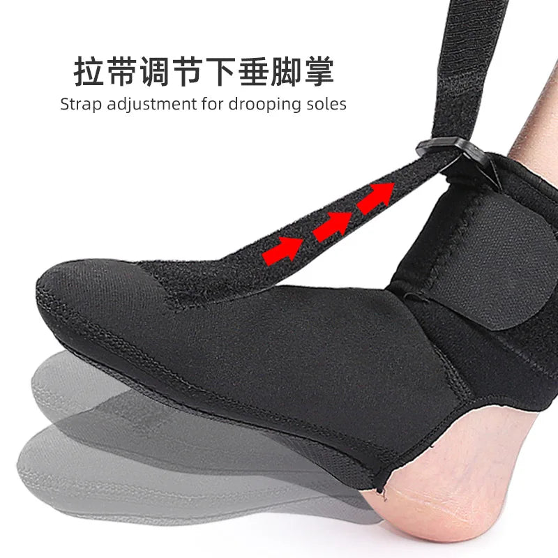 Korean Adjustable Plantar Fasciitis Night Foot Splint Drop Orthotic Brace Elastic Dorsal Night Splint Foot Rehabilitation Stretch Strap Sports Feet Care  Medical Supplies Health Care Products