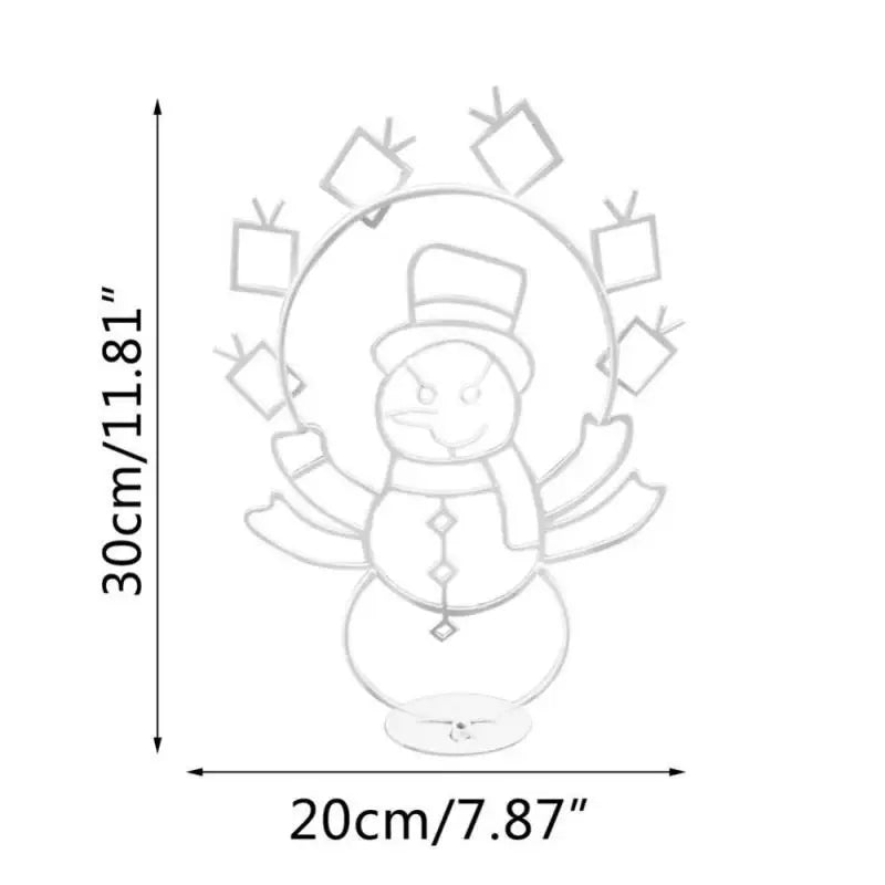 Christmas New Year Eve Home Outdoor Garden Courtyard Lawn Decoration Animated Snowball Fight Active Light String Frame Set Decor Holiday Party Snow Glowing Decorative Sign Accessories Sets Supplies