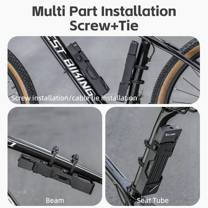 Foldable Bike Lock 3 Key Strong Security Anti-theft Bicycle Lock Heavy Duty Chain Cable Padlock Motorcycle Lock