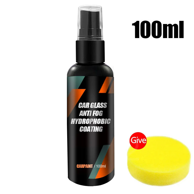 NEW 2 PCS Set Car Glass Defrost Anti-Rain Anti Iced  Water Spray Repellent Nano Coating Hydrophobic Waterproof Agent Oil Film Removing  Auto Glass Film Agent Car Accessories Cleaning Supplies
