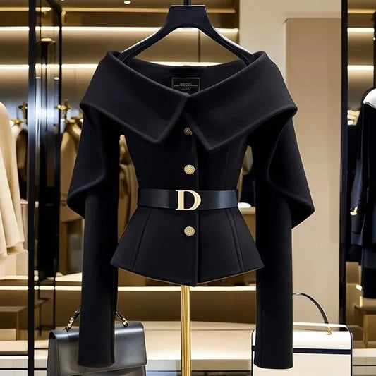 NEW Arrivals UK S-2XL Size Chic Casual Short Jacket Women's Outwear  Autumn Winter New High-End Slim Single-Breasted Small Chanel Style Coat Top