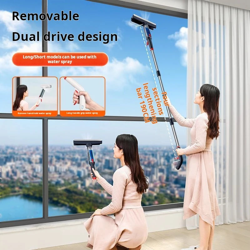 NEW Window Cleaner Mop Household Multifunctional With Silicone Scraper Glass Spray Washer for Glass Outdoor Window Cleaning Tool