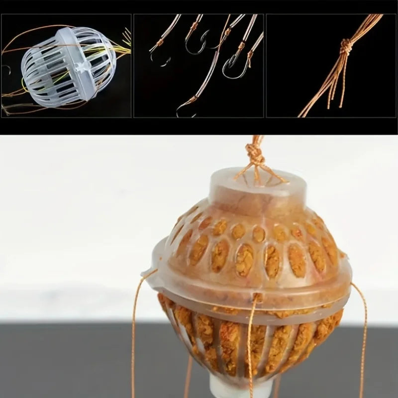 10 PCS Set 25cm Monster Fishing Hook Set Float Fishing Grouper Hooks Explosive Hooks Water Mine Fishing Catcher Bait Cage Fishing Accessories Tools Set