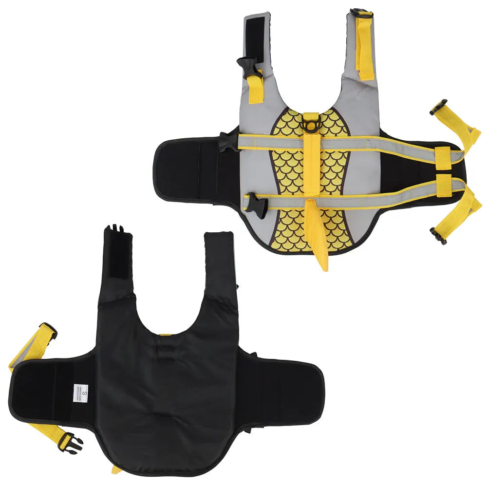 XS-2XL 5 Colors Shark Dog Swim Pet Dog Life Jacket Vest Clothes Life Vest Collar Harness Pet Swimming Summer Swimwear Scales Shark