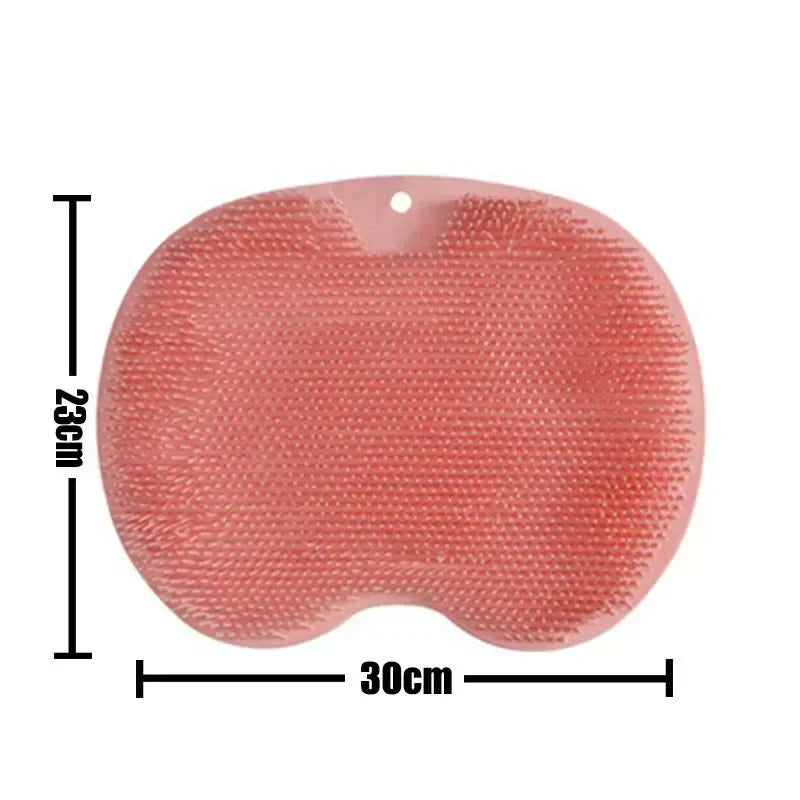 NEW Arrivals 5 Colors Back-Foot Wash Mat Silicone Sponge Body Brush in The Shower Reusable Wall Mounted Back Silicone Bath Foot Massage Pad Shower Home Supplies Bathroom Accessories