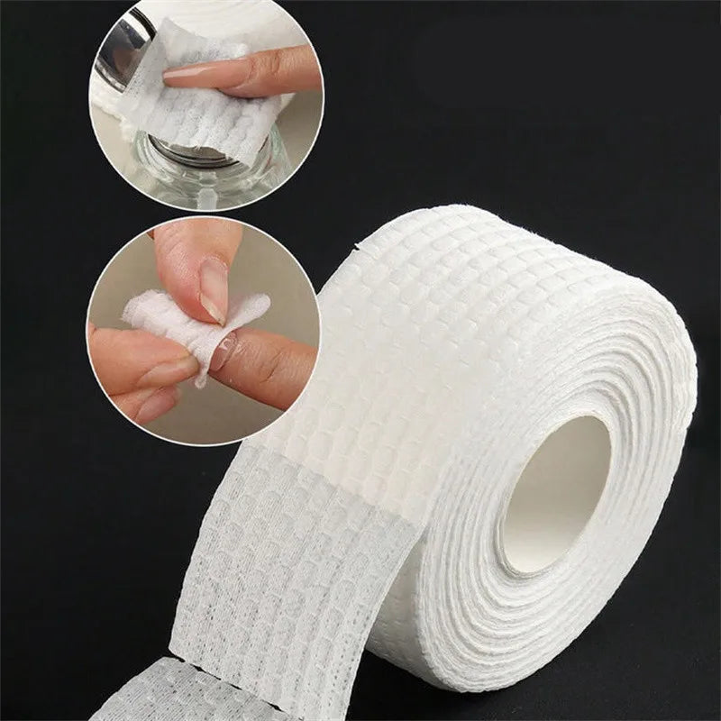 1000 PCS Set Roll Nail Cotton Wipes UV Gel Nail Tips Polish Remover Cleaner Lint Paper Pad Soak Nail Art Cleaning Manicure Tools Set Nail Care Supplies