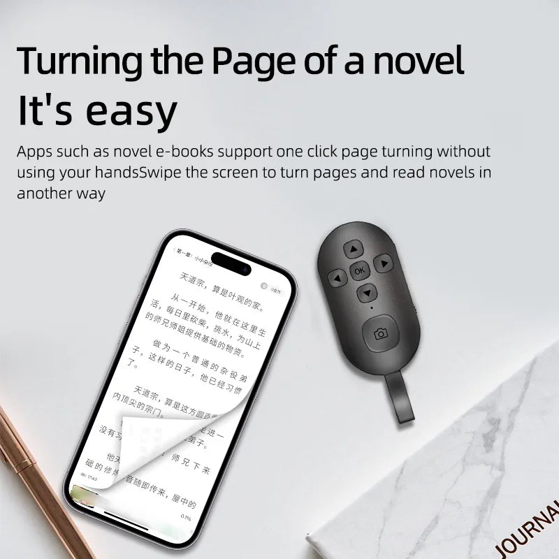 NEW Bluetooth Wireless Remote Control Phone Selfie Video Controller for Android IOS Compatible Remote Button Rechargeable Type-C