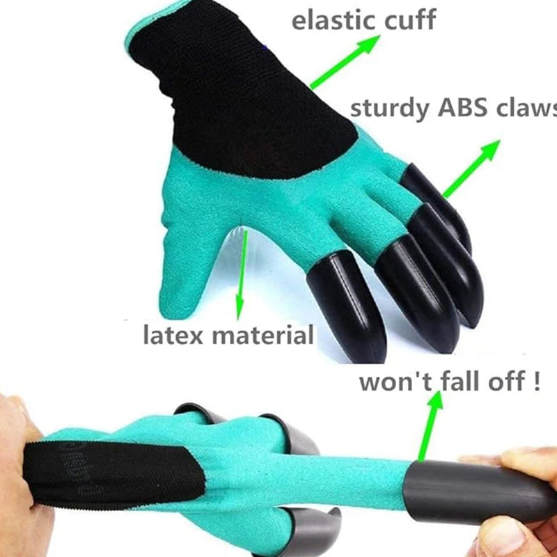 NEW Arrivals Green/Purple/Brown Color Garden Digging Gloves, Stab Resistant, Waterproof, Claw Resistant, Wear-Resistant, Ground Scraping, Grass Pulling, Soil Digging, Top Quality Gardening Gloves