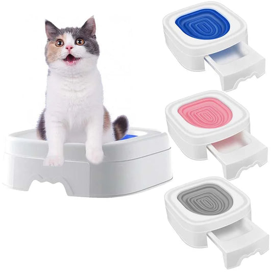 NEW!!!!  Cat Toilet Toilet Trainer, Reusable Cat Litter Box Can Be With Water Or Cat Litter Teaching Cats to Use Toilet Tools