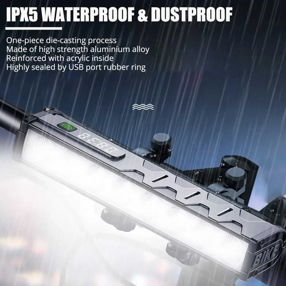 NEW Arrivals Powerful Set Bicycle Light Front 10000 Lumen Bike Light 10000mAh Waterproof Flashlight USB Charging MTB Road Cycling Lamp Accessories