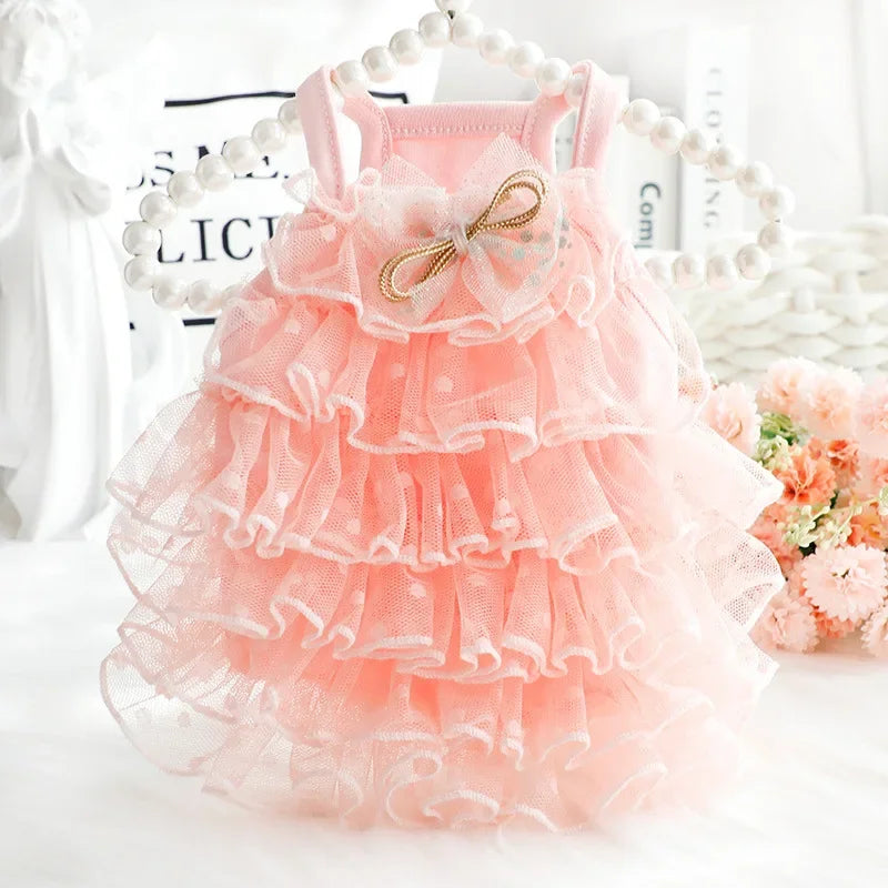 Summer Princess Dog Dress for Little Small Puppies Pet Animal Cat Tutu Wedding Party Skirt Clothes for Chihuahua Poodle