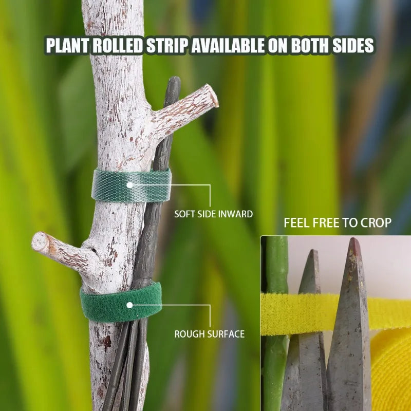 20-40M Reusable Cable Ties Self Adhesive Plant Bandage Fastener Tape Double Side Hook and Loop Organizer Strap Garden Accessories
