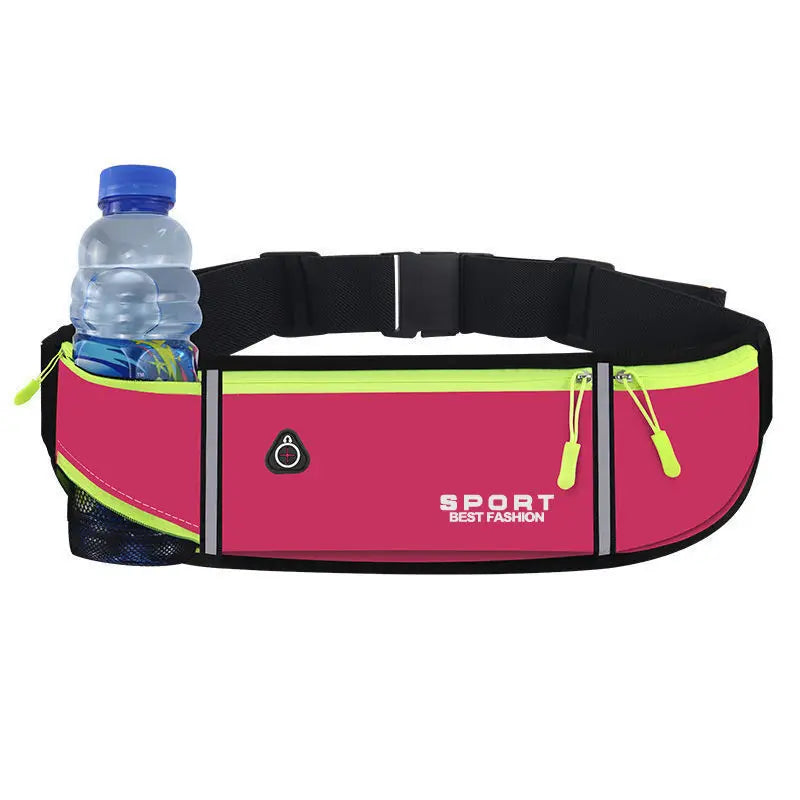 10 Colors Outdoor Running Waist Bag for Mobile Phone Light and Thin Fitness Cycling Water Bottle Waist Bag with Three Waterproof Pockets