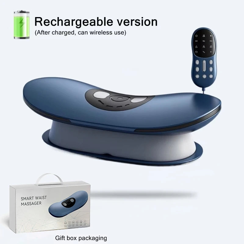 New Upgrade Air-Lip Stretch Low Frequency Thermal Vibration Waist Massage Heeling Spot Left and Right Swing + Up and Down Traction Massage Relaxation Accessories Health Care Supplies