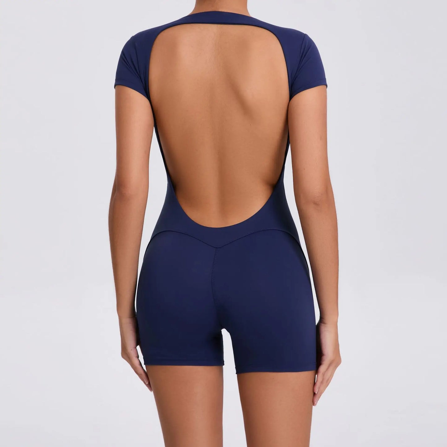 NEW Backless 6 Colors Sports Overalls Women Gym Rompers Sportswear Breathable Bodysuits Women One-Piece Suit Short Yoga Jumpsuits