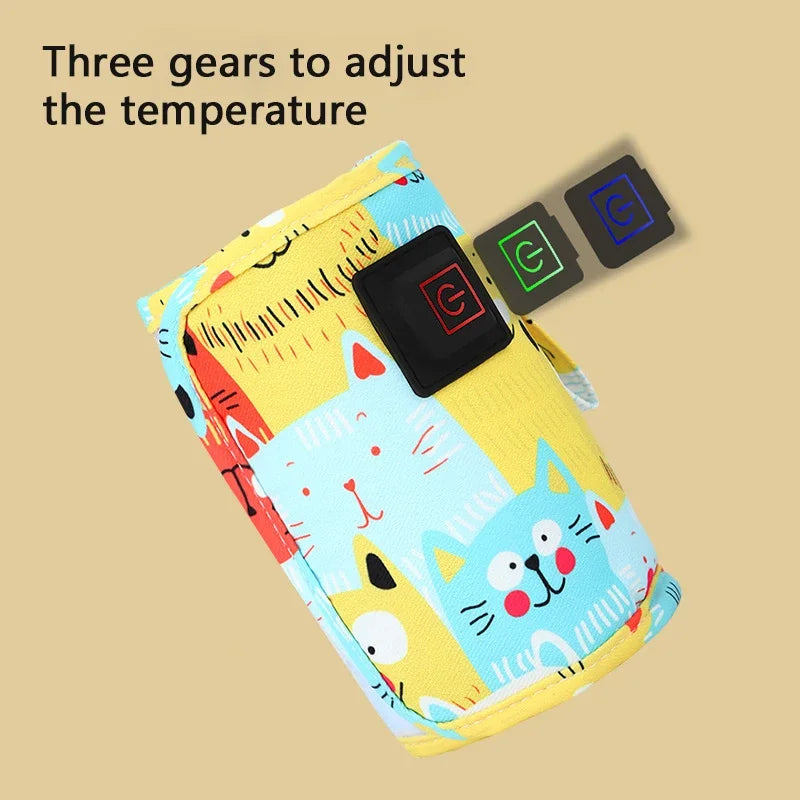 Travel Stroller Insulated Bag, Electric USB Milk Water Warmer, Nursing Bottle Heater, Portable Bottle Feeding Warmer ,Bottle Cover Baby Care Supplies