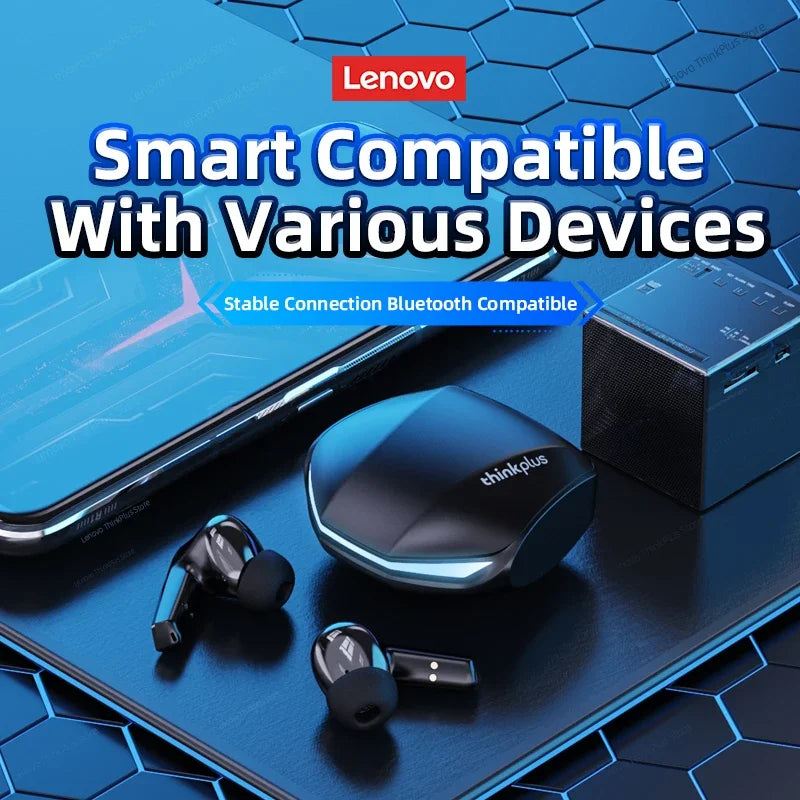NEW Arrivals 5 PCS Set Original Lenovo GM2 PRO TWS Wireless Headphones Bluetooth 5.3 Earphones Touch Control HD Earbuds Sports Headphone with Mic