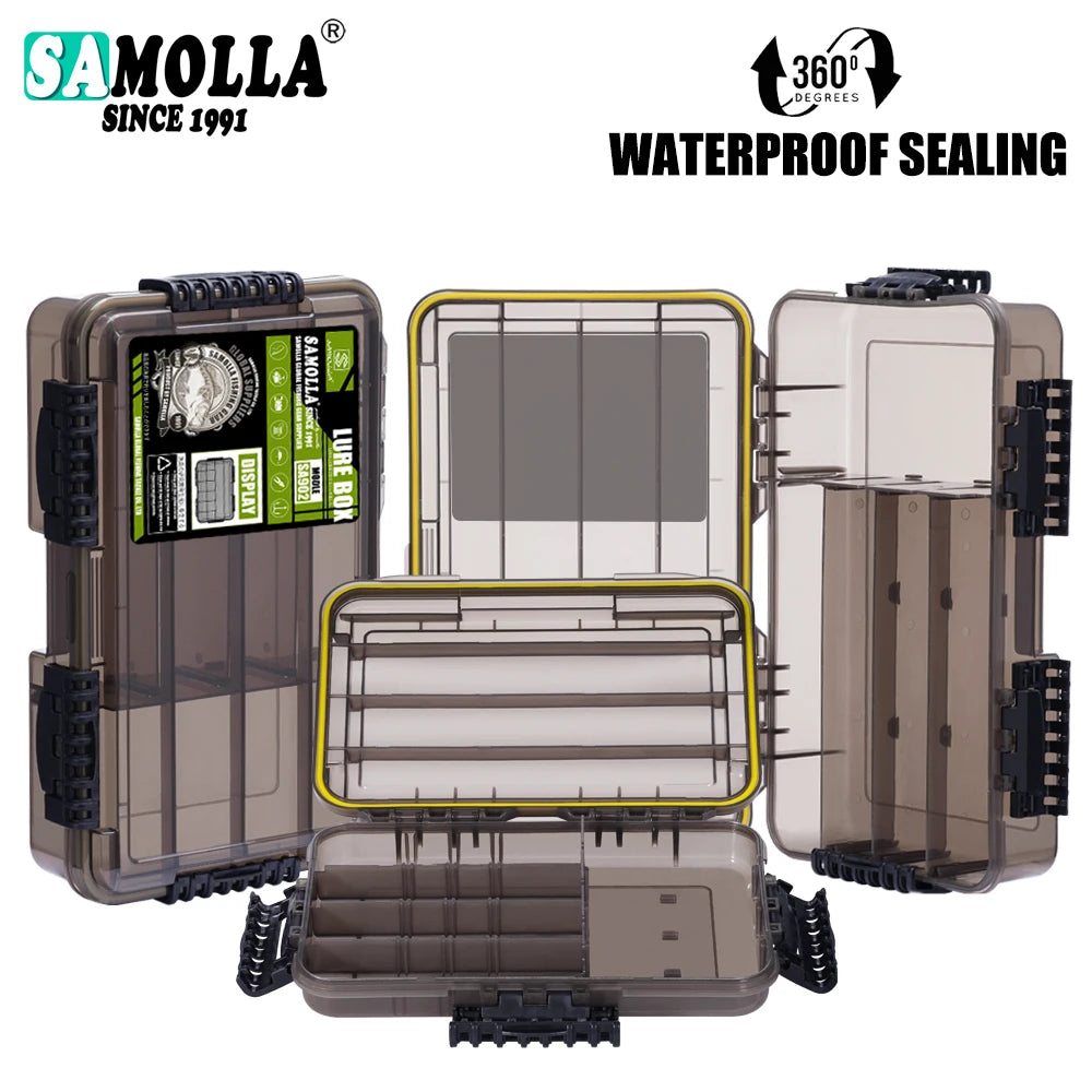New Large Waterproof Fishing Tackle Box, Fish Hook Fishing Lure Bait Storage Organizer Case Portable Fishing Gear Accessories