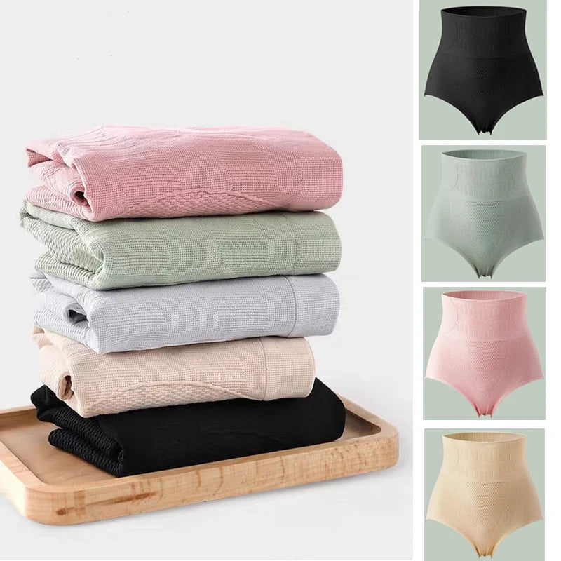 NEW Arrivals 3 PCS Set M-3XL Plus Size Women No Trace High Waist Shaping Panties Breathable Body Shaper Slimming Underwear Butt Lifter Tummy Control Panties Shapewear