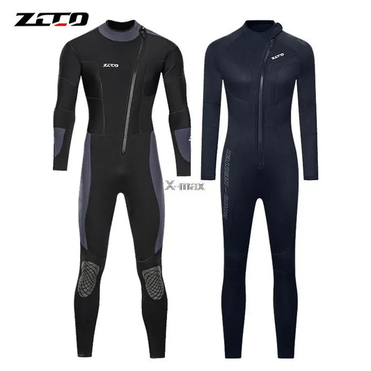 S-3XL Plus Size 5MM Neoprene Men's Long Professional Wetsuit  Neoprene Material Warm Fleece Lining Outdoor Swimming Kayaking Surfing Drifting Diving Scuba Snorkeling Underwater Fishing Wetsuit