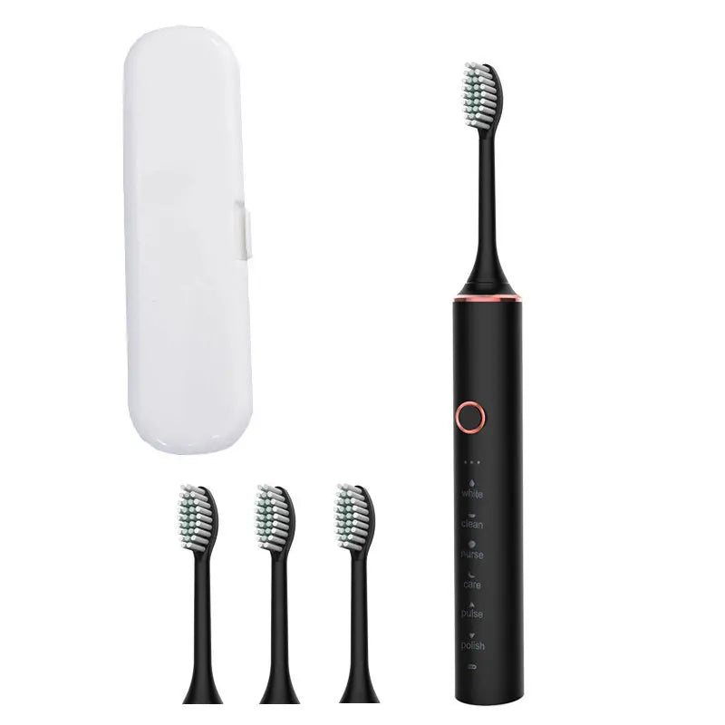 USB Fast Charging Sonic Electric Toothbrush + 8 Head + Box with Smart Timer Rechargeable Adult Toothbrush Set Includes Replacement Heads Women Men Oral Hygiene Supplies