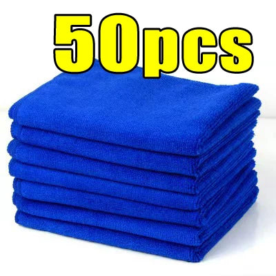 NEW 10/50PCS Set Microfiber Cleaning Cloths Lint Free Microfiber Cleaning Towel Cloths Reusable Cleaning Towels Super Absorbent for Car Window Kitchen Bathroom Cleaning Accessories