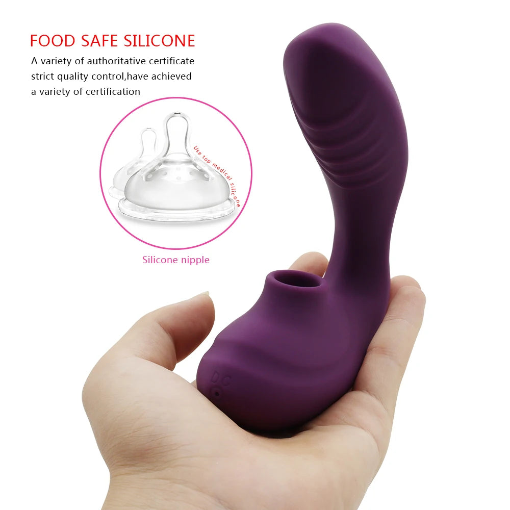 Vagina G Spot Sucker Vibrator Oral Sex Suction Clitoris Nipple Stimulation Wearable Female Masturbation Erotic Sex Toy for Women