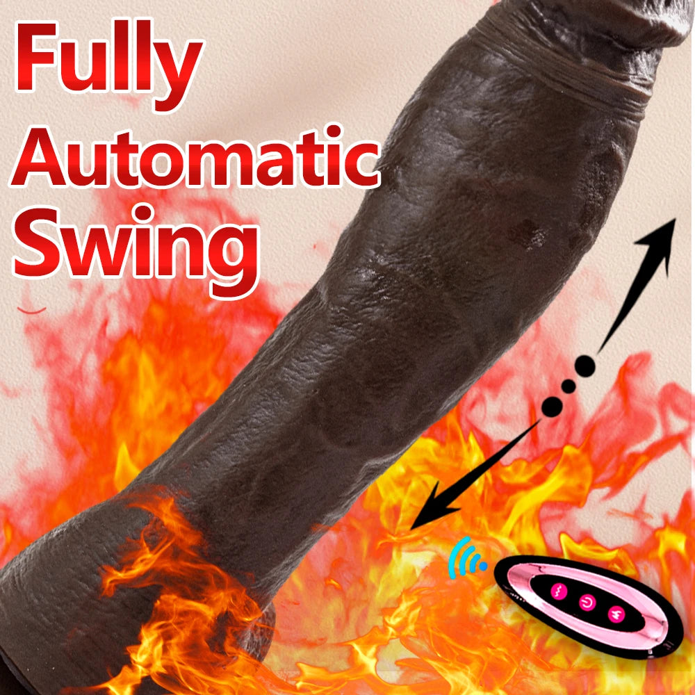 27CM Big Vibrator Dildo for Women Heating Thrusting Realistic Sex Machine Sex Toys Dick Realistic Wireless Telescopic Dildo For Women