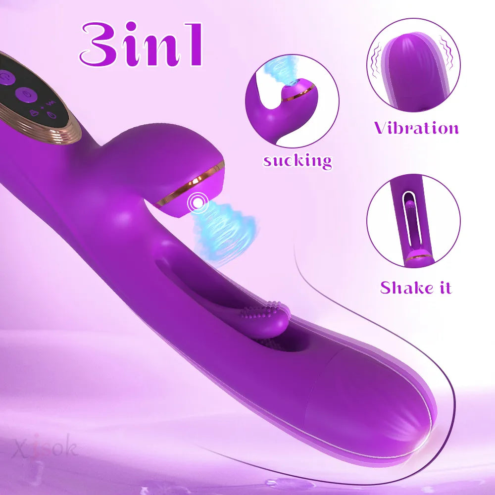 Rabbit Tapping G-Spot Patting Vibrator for Women Clitoris Clit Stimulator Powerful 21 Modes Sex Toy Female Goods for Adults