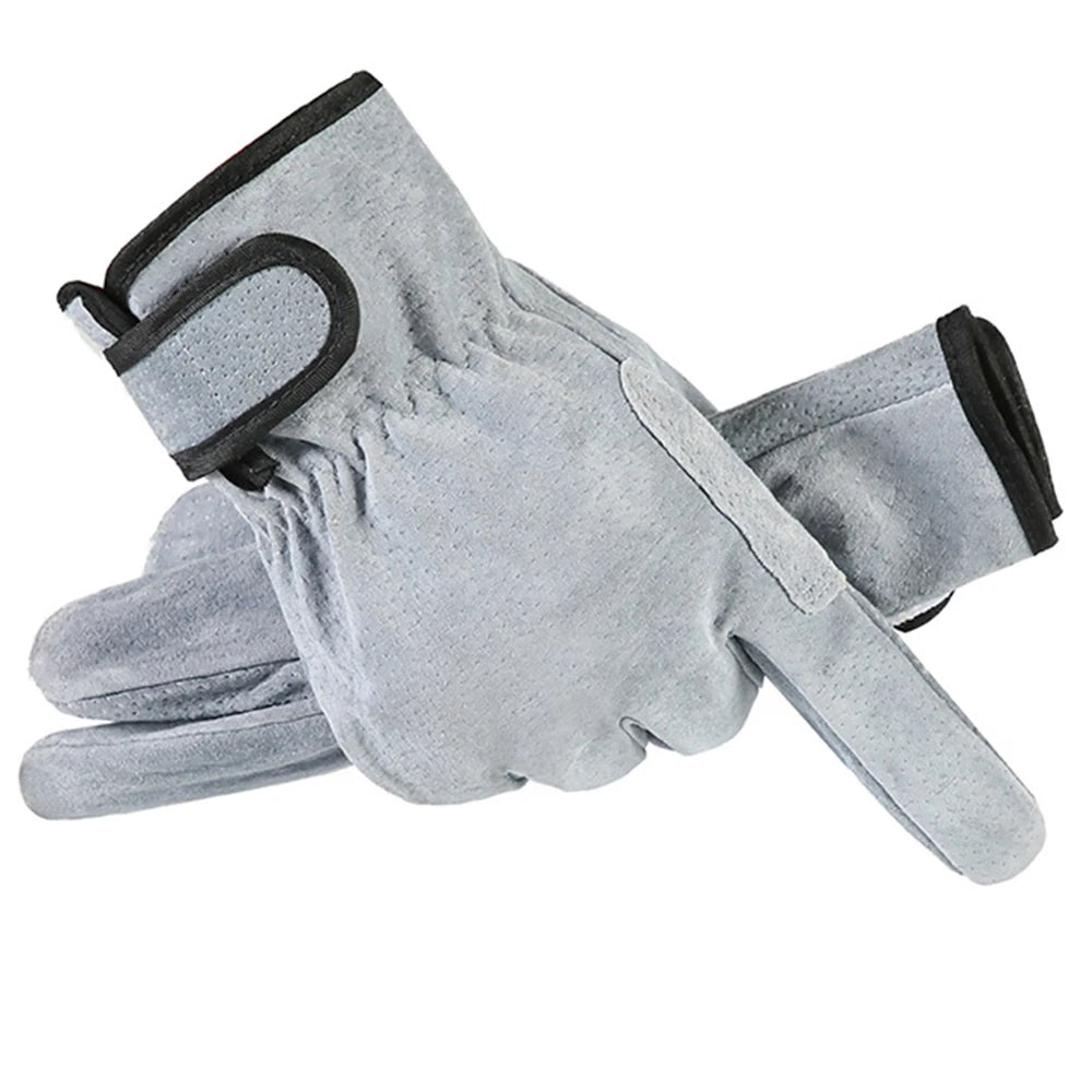 NEW Arrivals Gray Gloves Leather Sports Cycling Multifunction Workers Work Welding Safety Protection Garden Sports Motorcycle Driver Wear-Resistant Wood Cutting