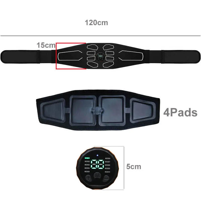 Women Men 120cm Abdominal Massager Waist Belt Fitness Equipment Muscle Toner Abdominal Muscle Training