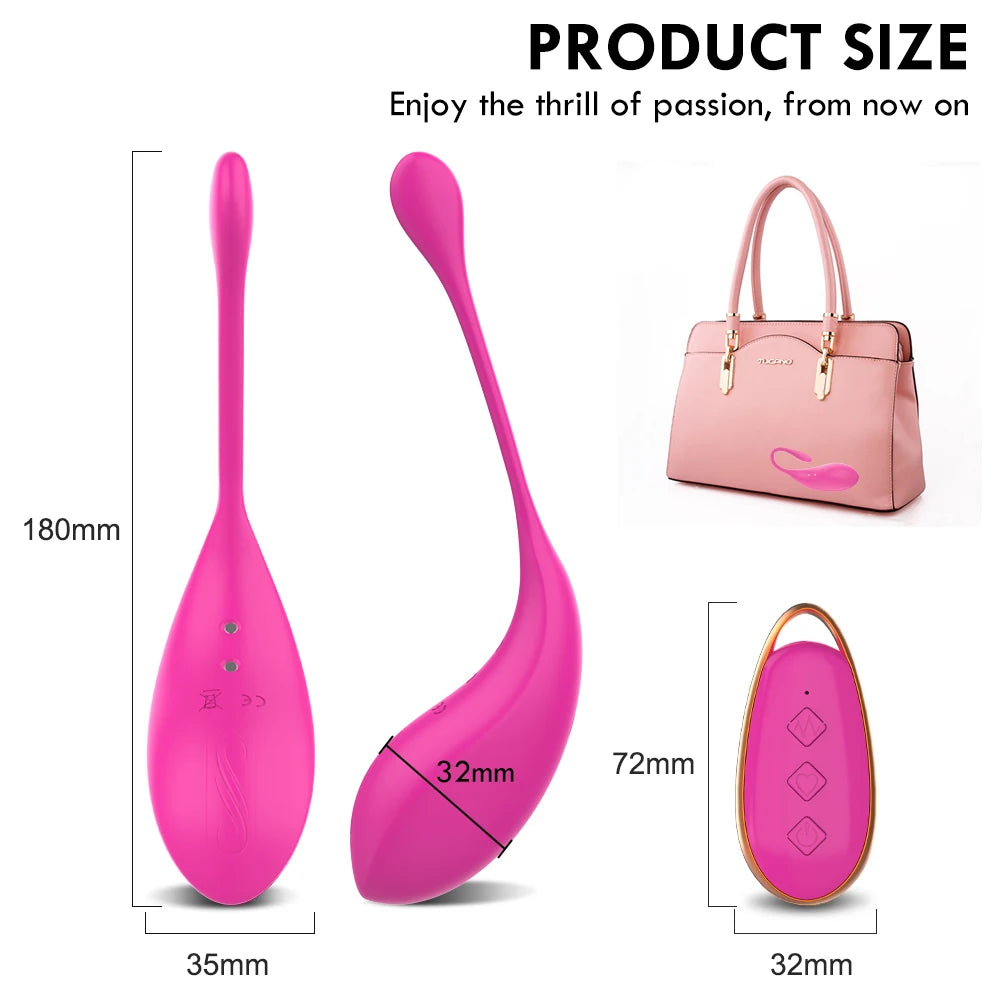 Powerful Wireless Remote Control Vibrating Egg Sex Toys Female Wearable G-Spot Vibrator Love Egg Jump Goods for Adults 18 Women