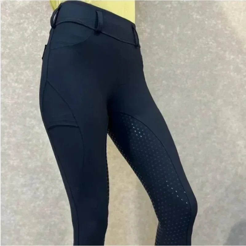 S-XL Size 7 Colors Full Seat Silicone Equestrian Breeches Anti-Pilling Horse Riding Tights Women  Riding Pant Equestrian Clothes