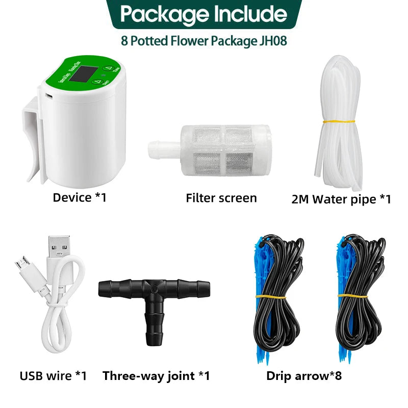 NEW Arrivals 6/10 Potted Flowers intelligent Timed Automatic Flower Waterer, Potted lazy Watering, Drip Water Seepage Water Applicator, Gardening Green Plant Home Indoor Outdoor Garden Supplies