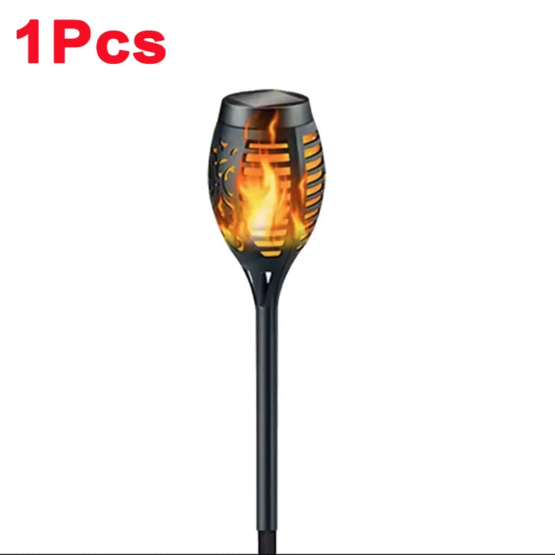4/6/8/10Pcs Solar Flame Torch Lights Flickering Light Waterproof Garden Decoration Outdoor Lawn Path Yard Patio Floor Lamps