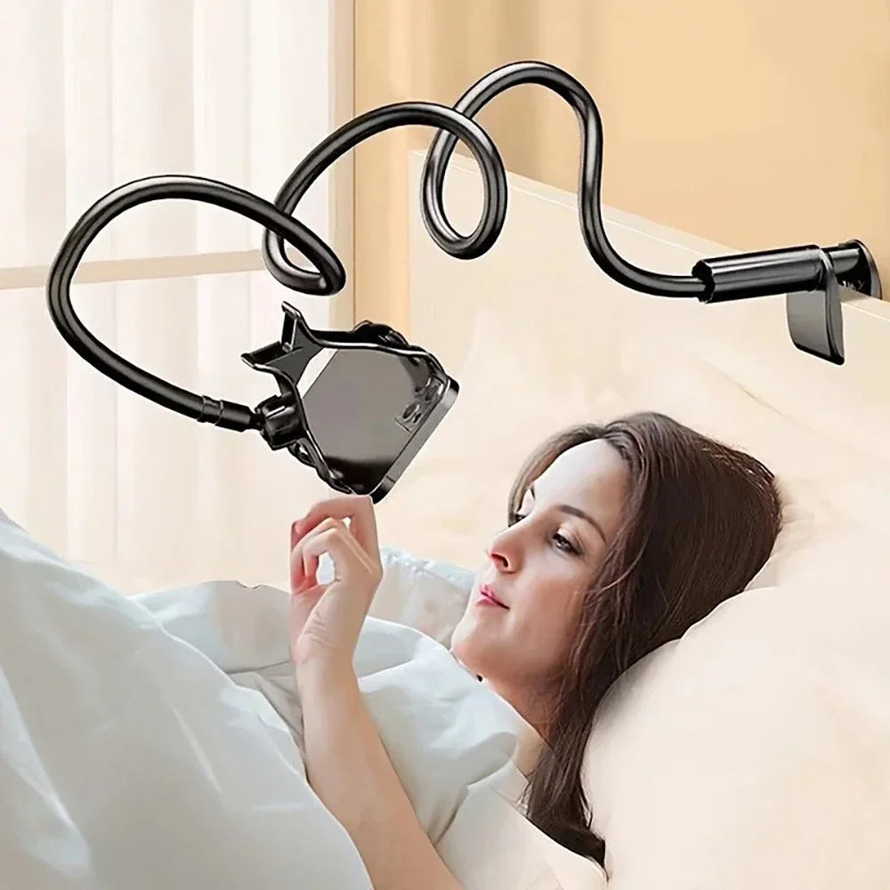 4 Colors Portable Flexible Clip on Phone Holder Stand Gooseneck Arm Lazy Desktop Bracket Mount Base for iPhone Samsung Xiaomi Smartphones